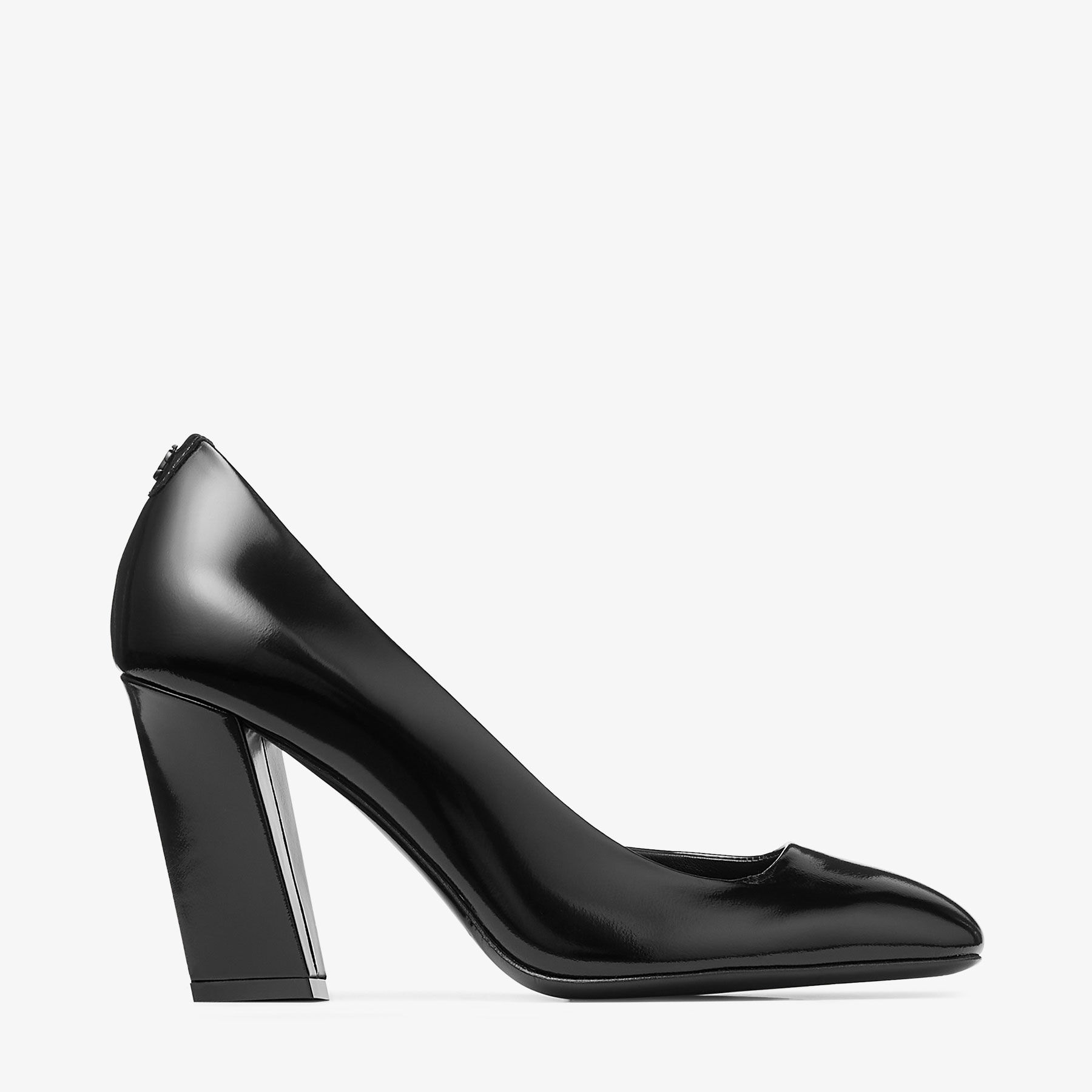 Farren 85 | Black Soft Spazzolato Leather Pumps | JIMMY CHOO