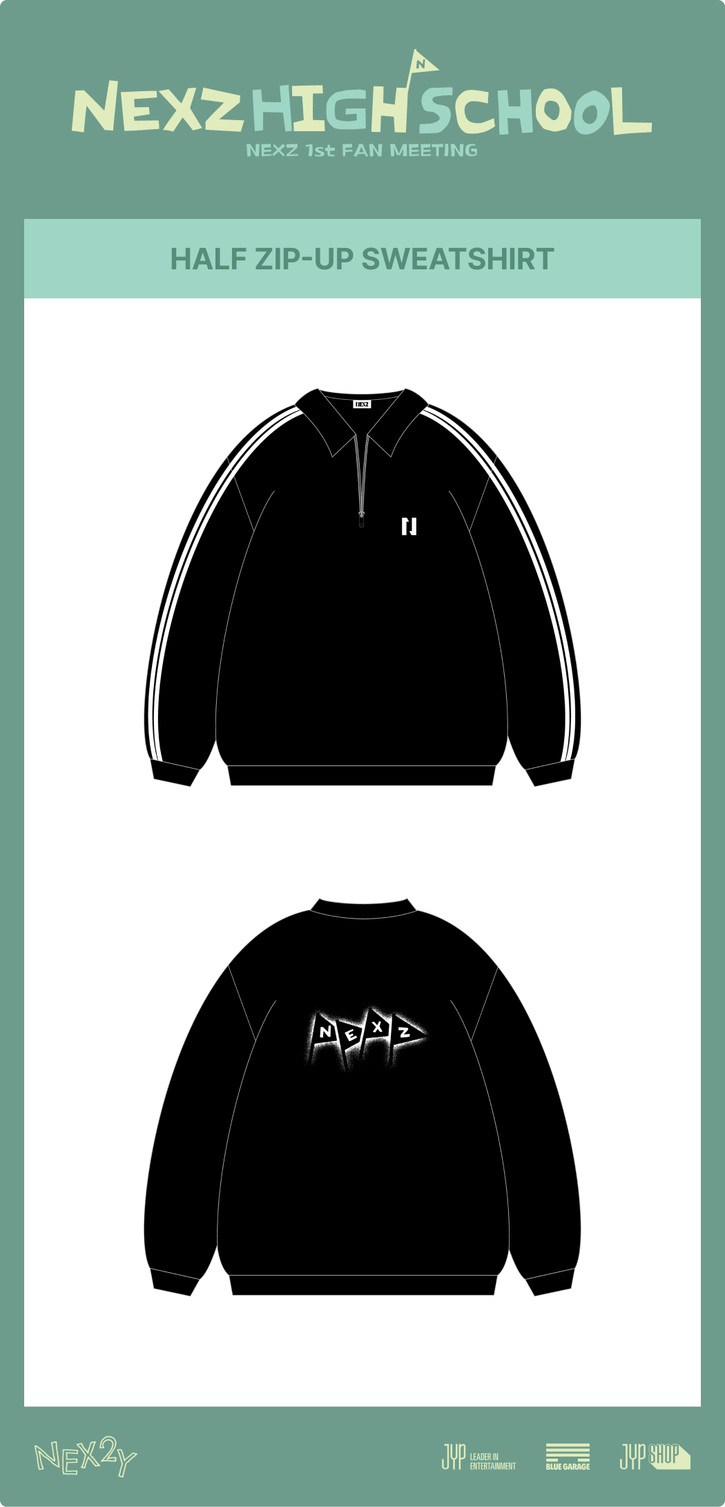 jp.ktown4u.com : NEXZ - [NEXZ HIGH SCHOOL] HALF ZIP-UP SWEATSHIRT