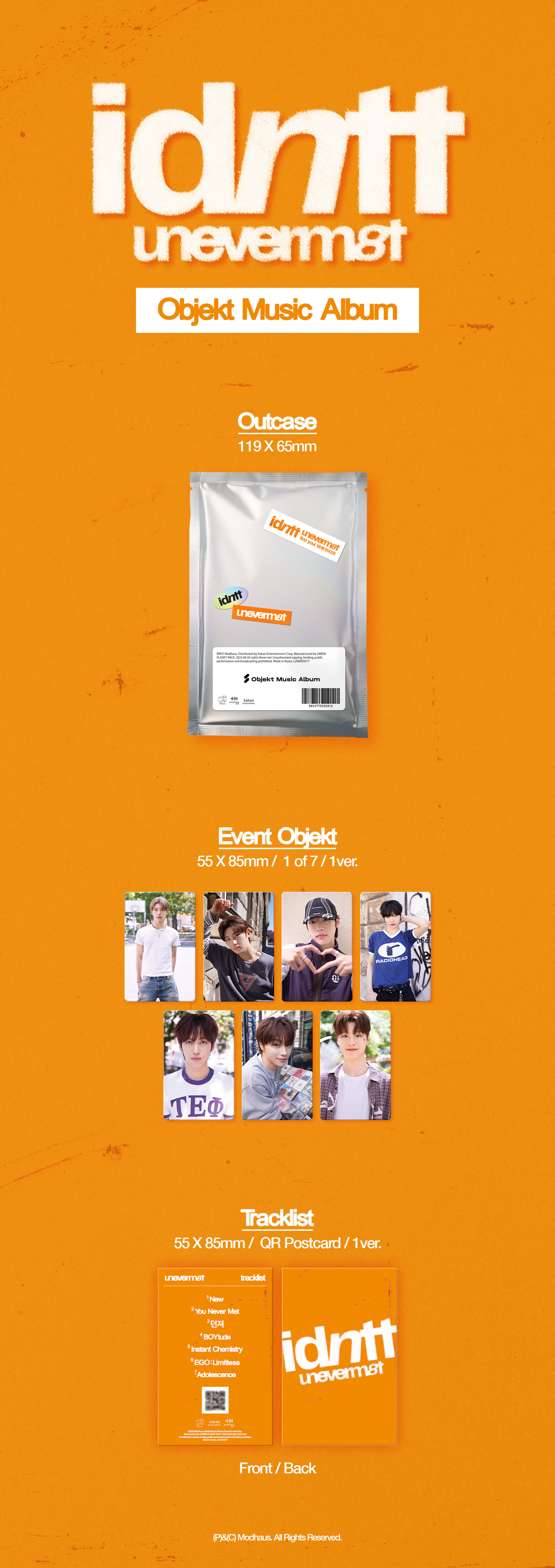 ktown4u.com : idntt - Mini Album [unevermet] (Objekt Music Album Ver.)