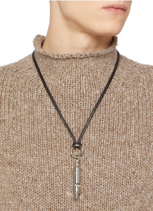 LEMAIRE | Acme Whistle Leather Silver Plated Brass Necklace | Men