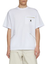SACAI | X Carhartt WIP Zipper Detail Cotton T-Shirt | Men | Lane