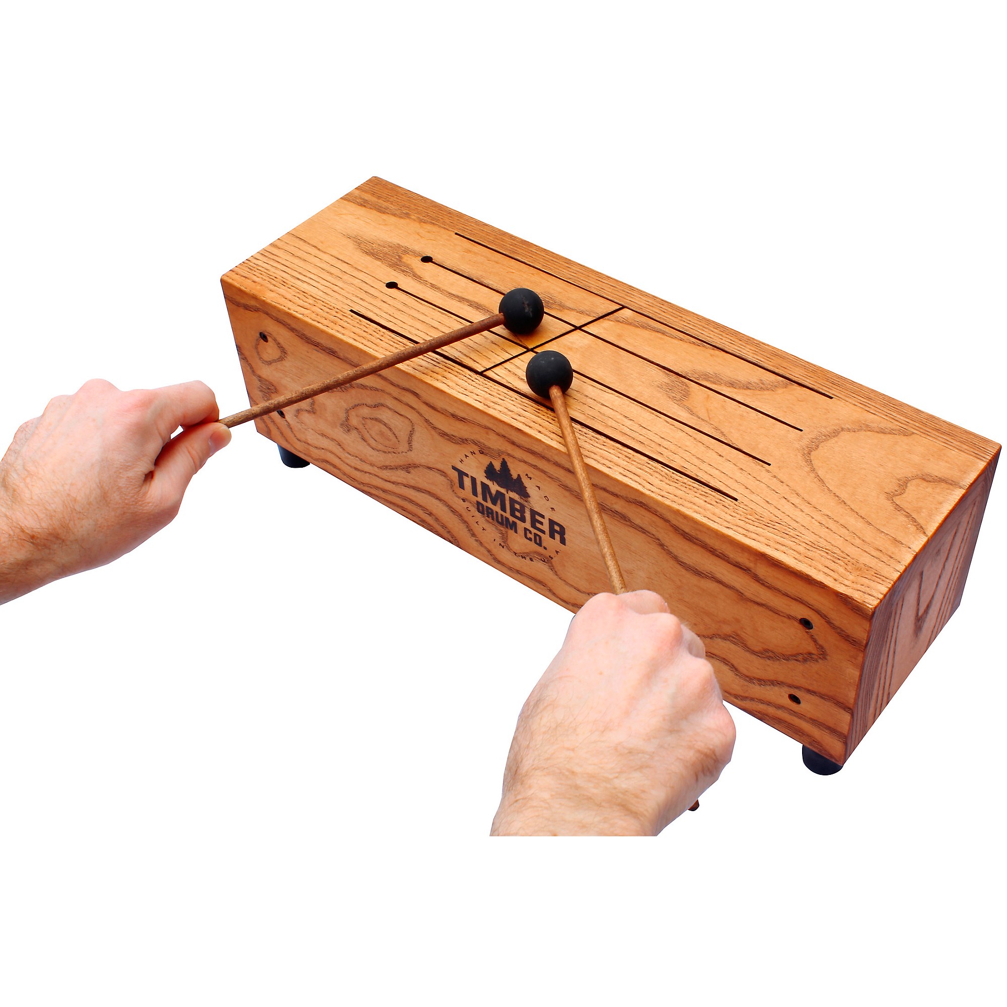 Timber Drum Company Slit Tongue Log Drum with Mallets | Music & Arts