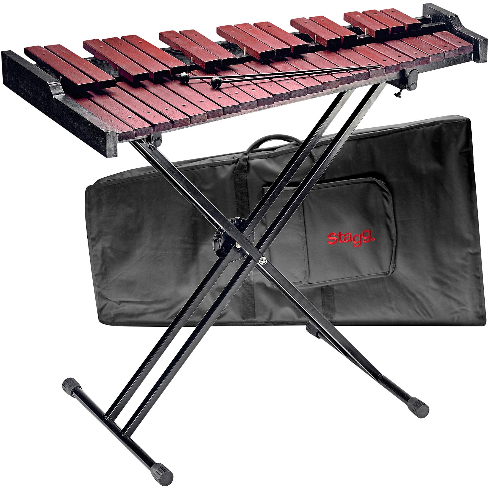 Stagg Xylo-Set 37 HG 3 Octave Xylophone with Stand and Bag | Music