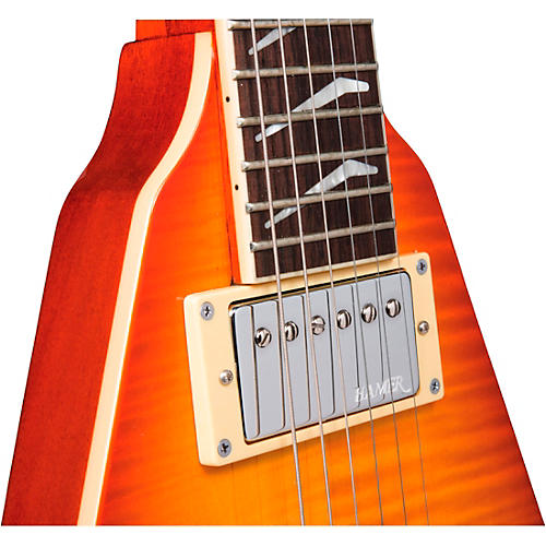 Hamer Vector Flame Top Electric Guitar Cherry Sunburst