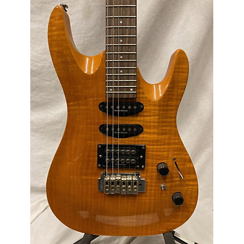 Aria PRO II MAGNA SERIES Solid Body Electric Guitar Trans Amber