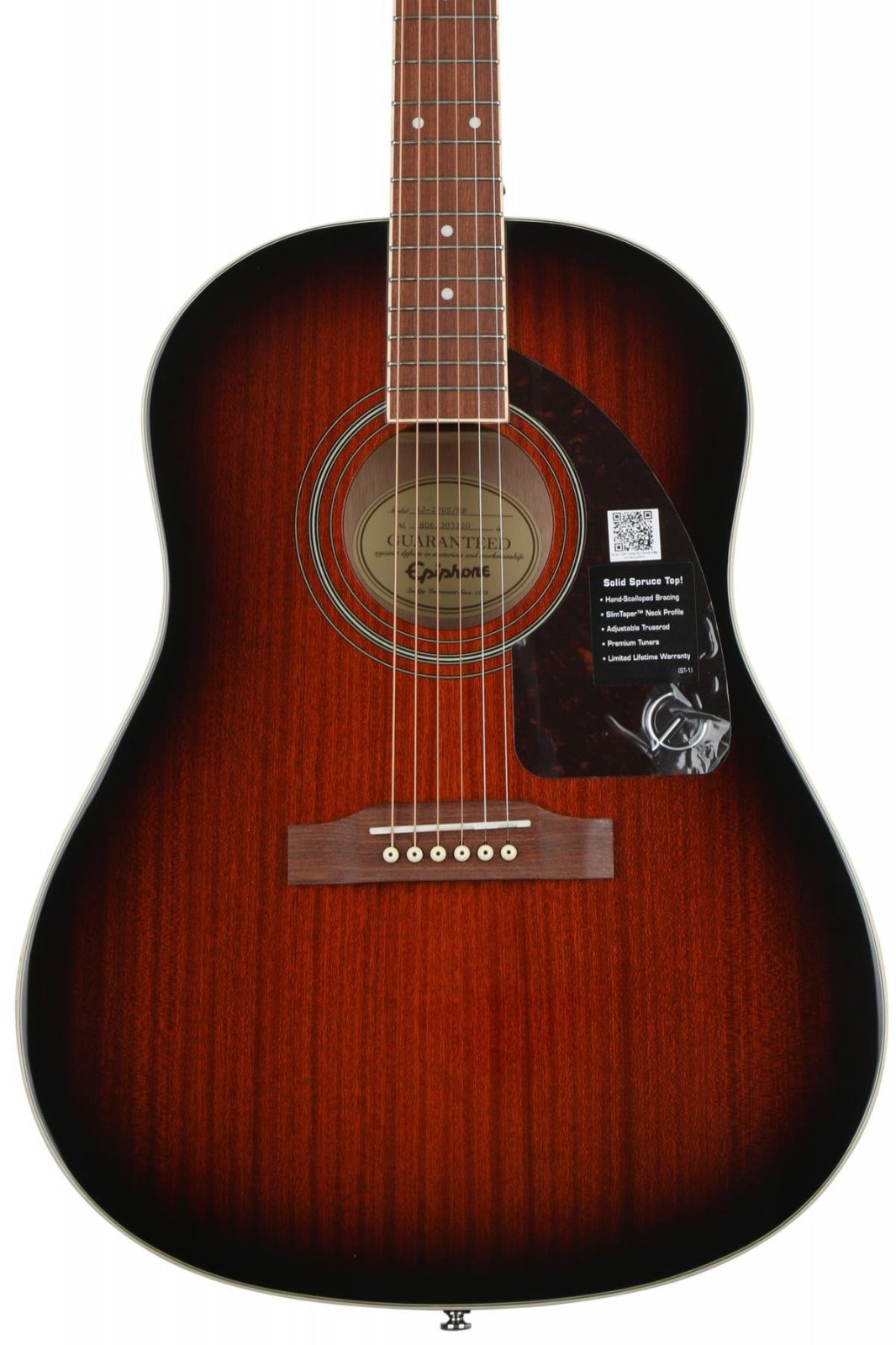 Epiphone AJ-220S Advanced Jumbo Acoustic Guitar - Mahogany Burst