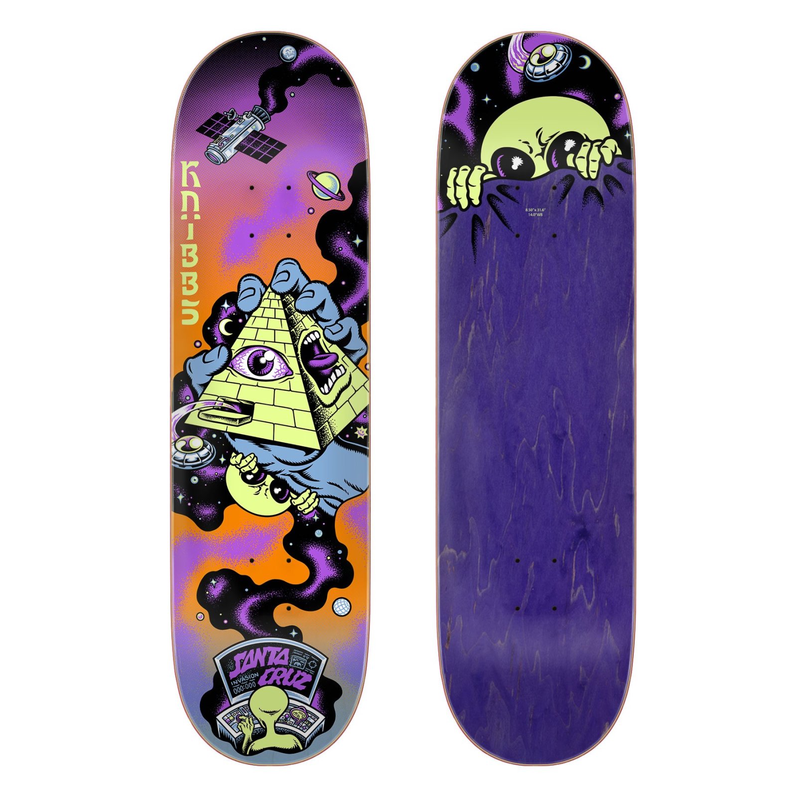 Santa Cruz Knibbs Invasion Hand Pro Deck - 8.5