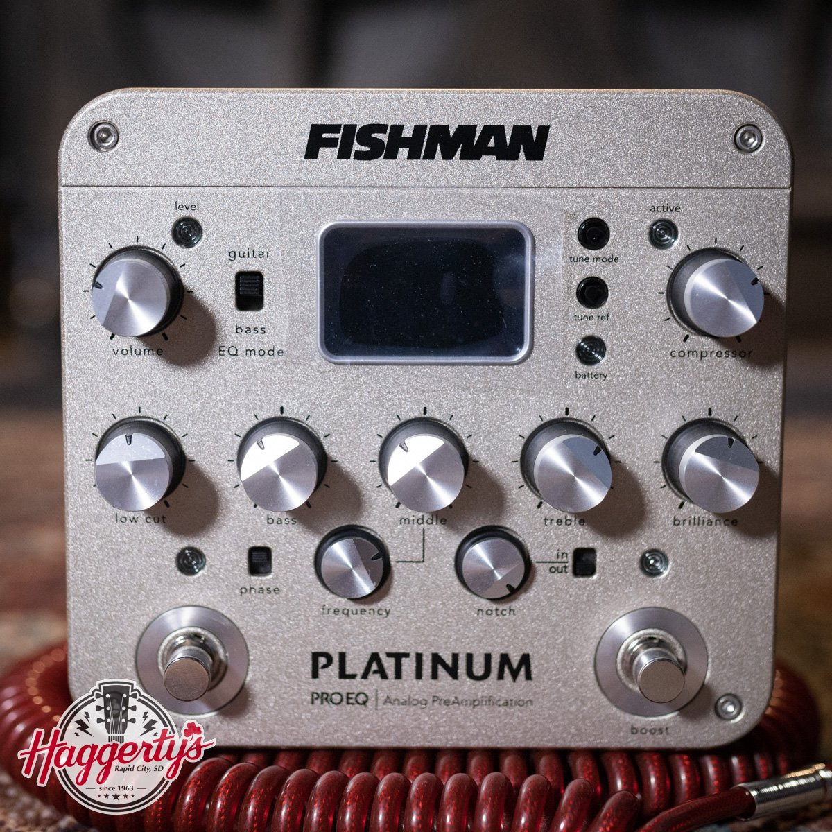 Fishman Platinum Pro EQ Acoustic Guitar Preamp Pedal - 605609152466