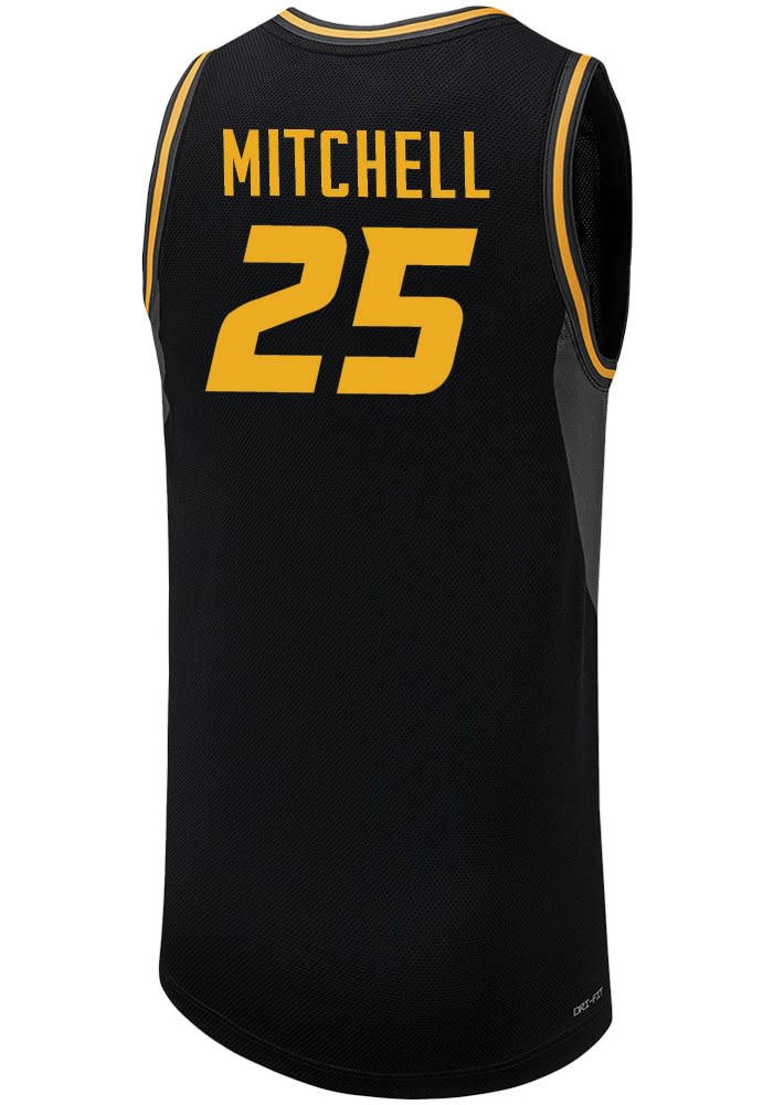 Mark Mitchell Missouri Tigers BLACK Basketball Name and Number