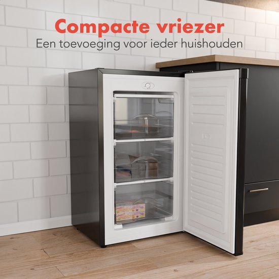 KitchenBrothers Vriezer - 64L - Compact Tafelmodel - 3 Vrieslades