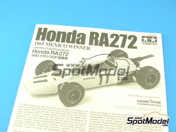 Tamiya 20043: Car scale model kit 1/20 scale - Honda RA272 #11, 12