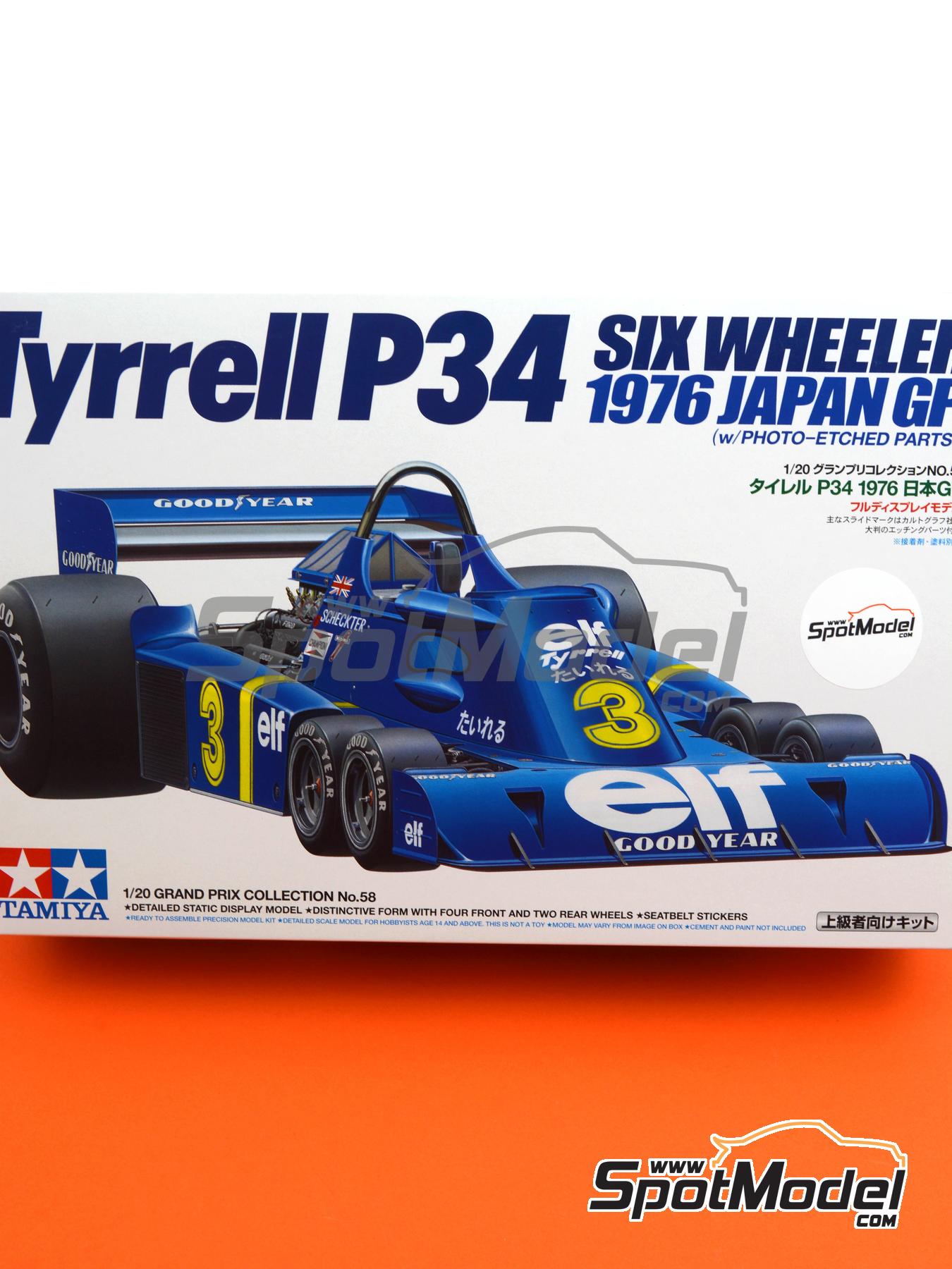 Tamiya 20058: Car scale model kit 1/20 scale - Tyrrell Ford P34