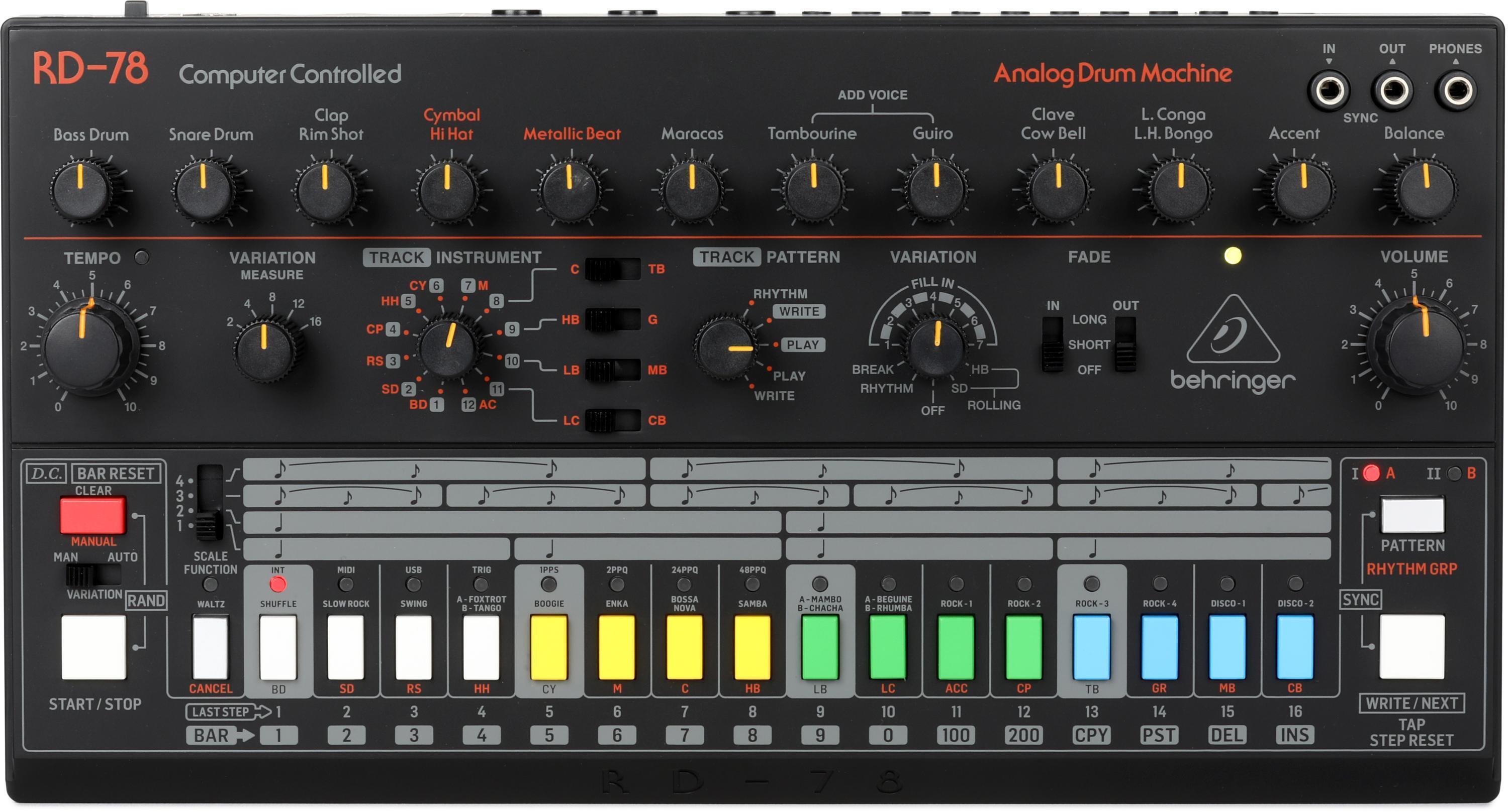 Behringer TD-3-MO-AM Analog Bass Line Synthesizer - Yellow