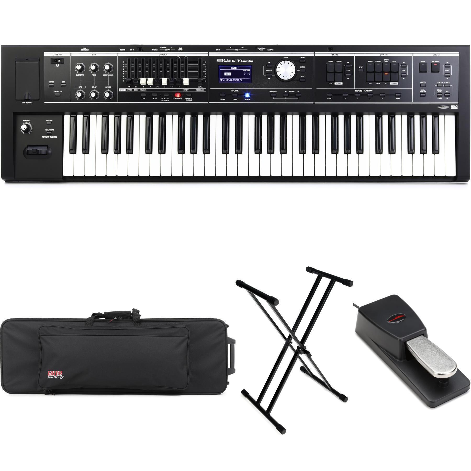 Roland V-Combo VR-09-B 61-key Keyboard Stage Bundle | Sweetwater