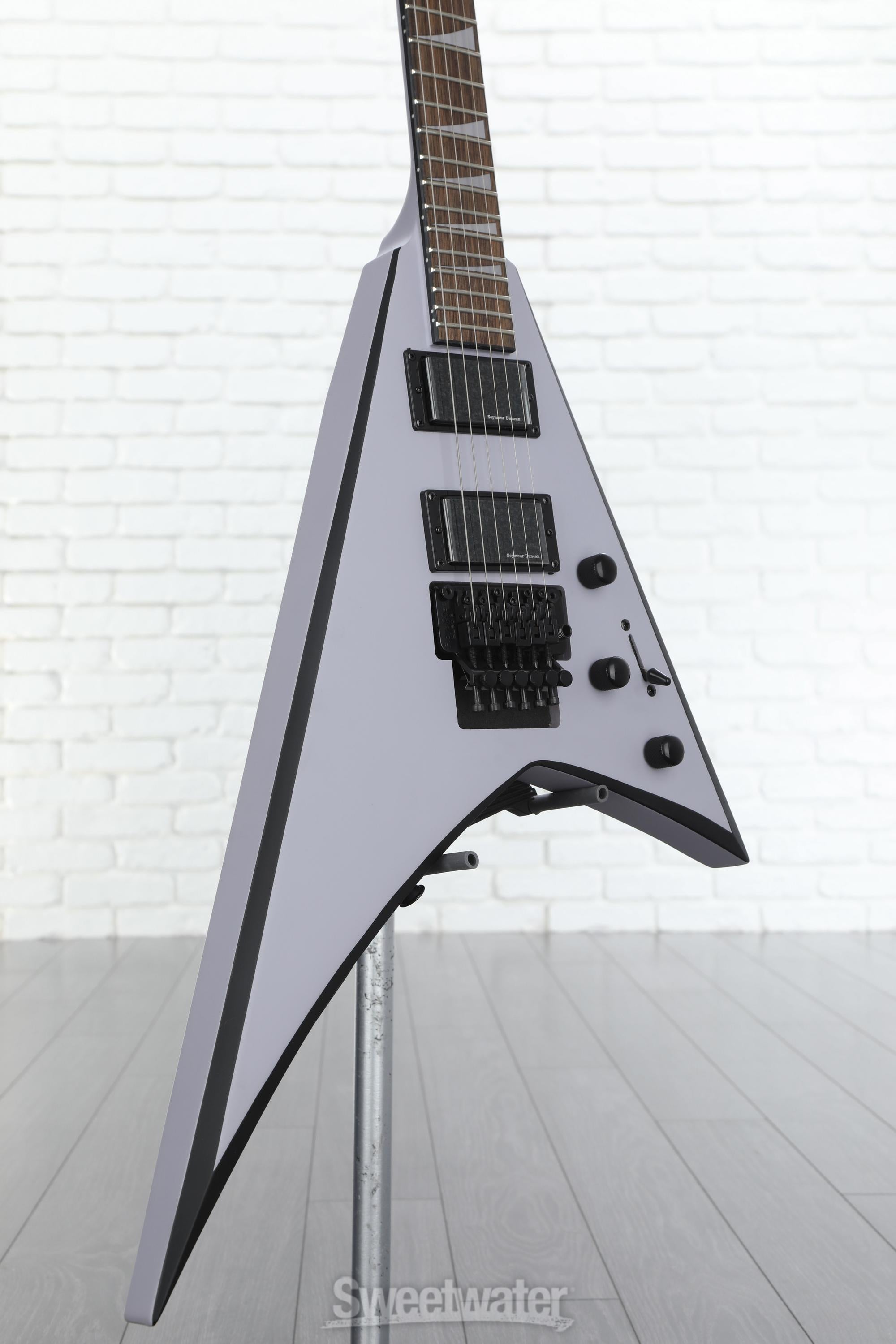 Jackson X Series Rhoads RRX24 - Battle Ship Gray with Black Bevels