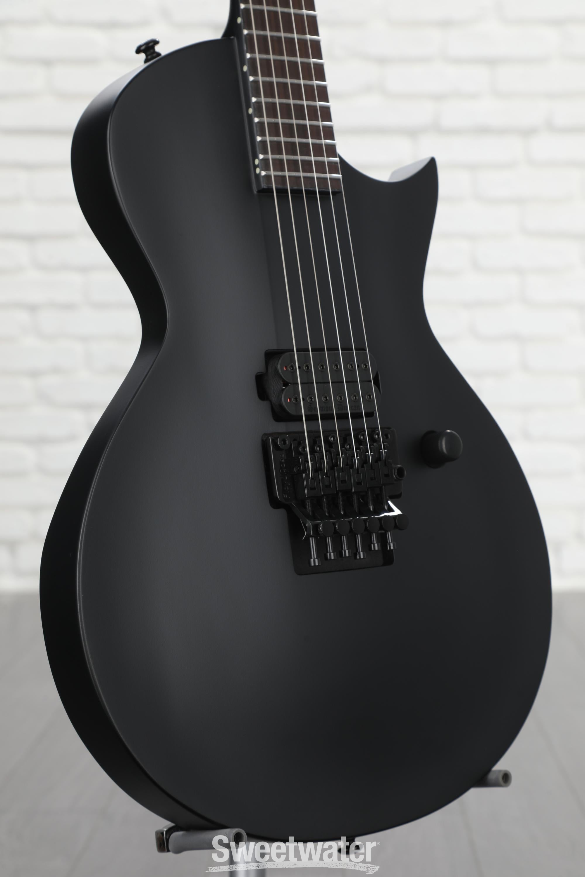 ESP LTD EC-FR Black Metal Electric Guitar - Black Satin | Sweetwater