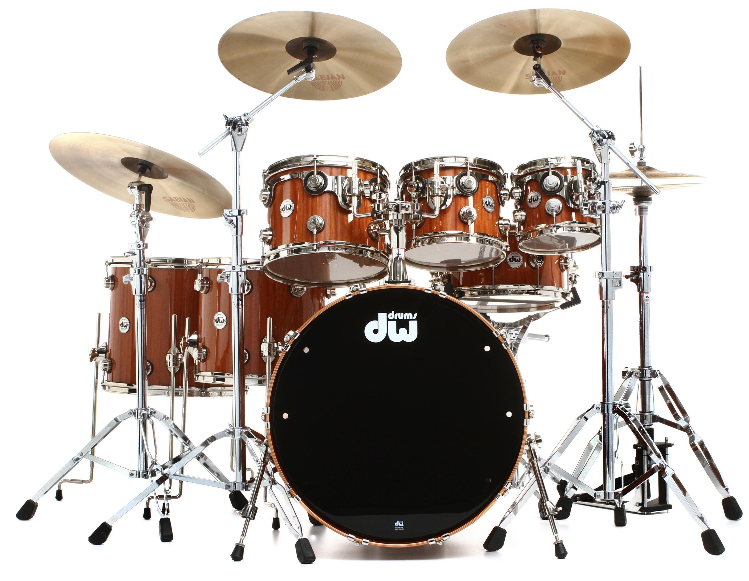 DW Collector's Series Cherry Mahogany 7-piece Shell Pack - Natural