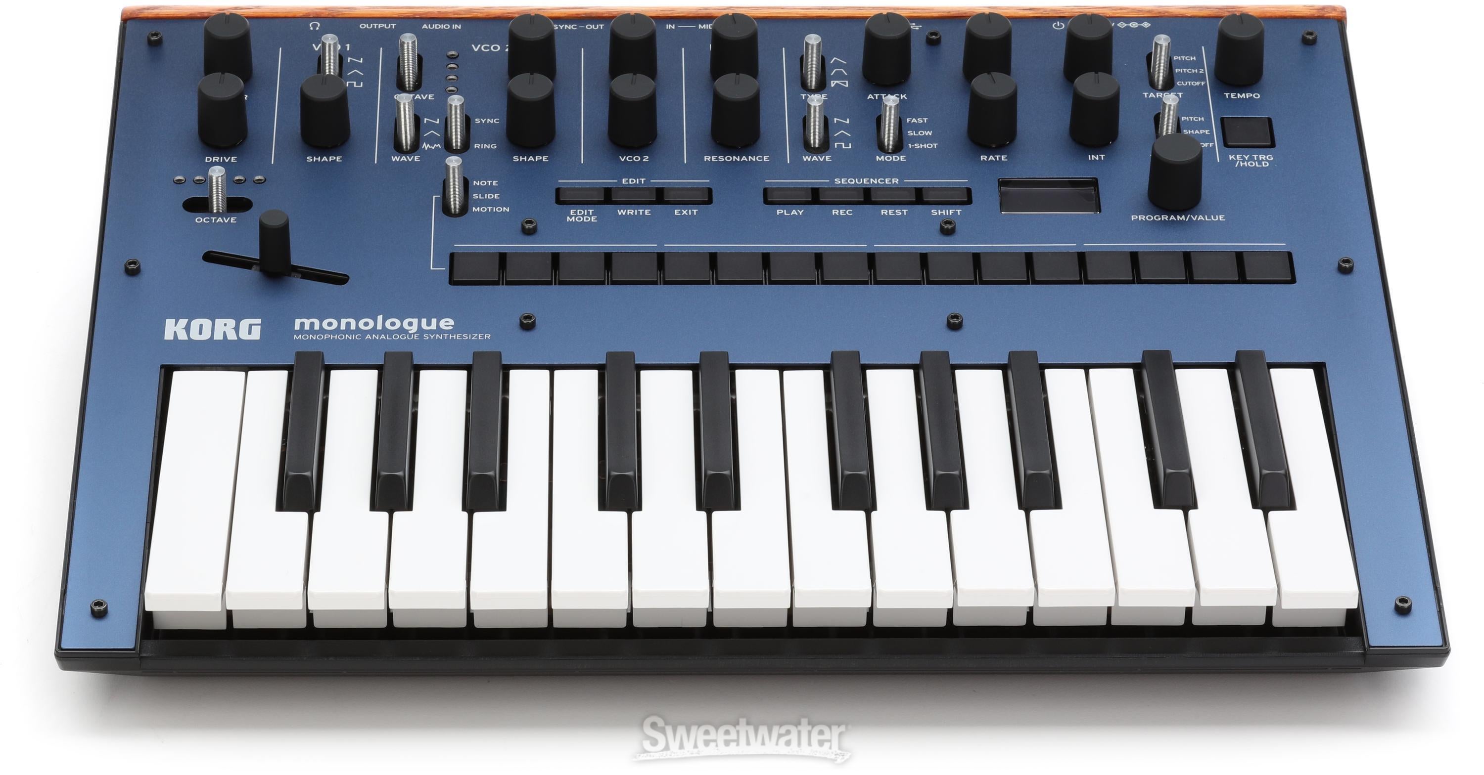 Korg monologue Analog Synthesizer - Blue | Sweetwater