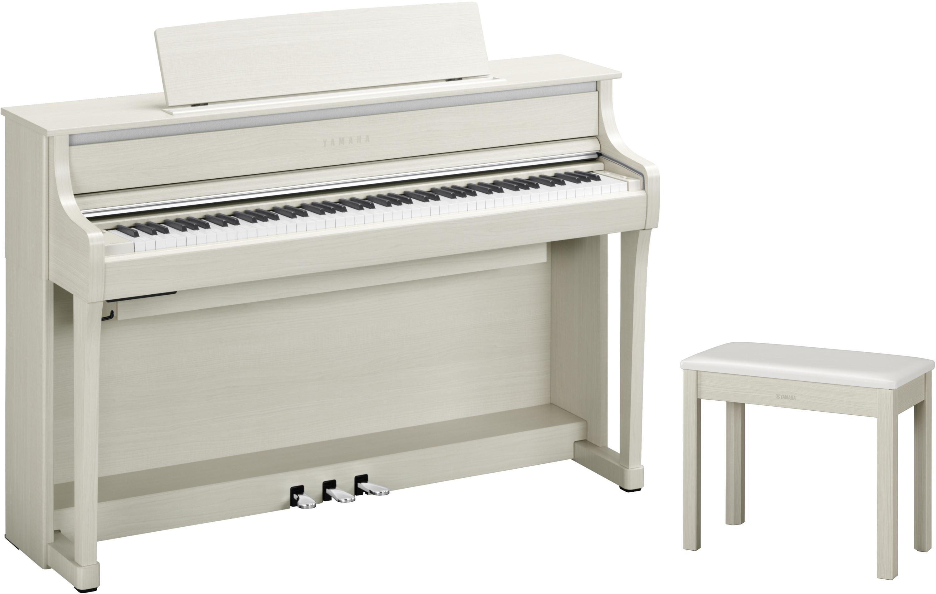Yamaha Clavinova CLP-875 Console Digital Piano with Bench - White
