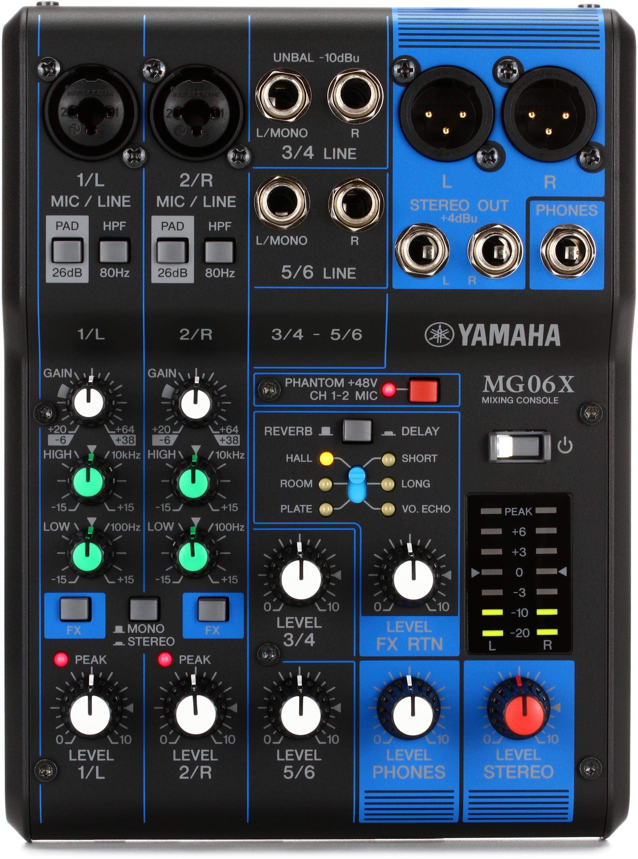 Yamaha AG06 Mk2 6-channel Mixer and USB Audio Interface - Black