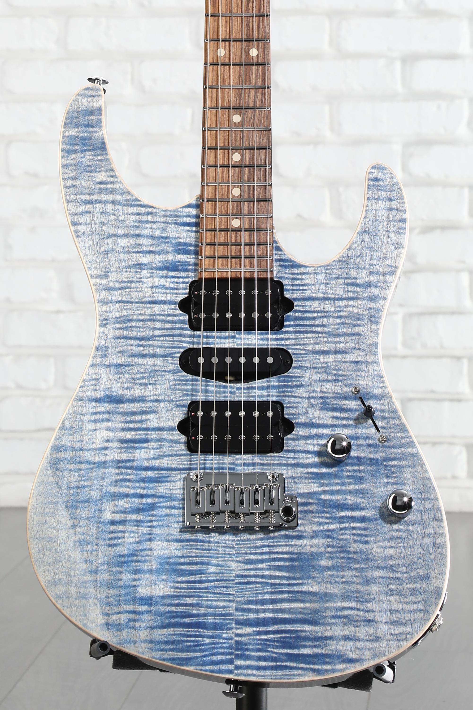 Suhr Modern Plus Electric Guitar - Faded Trans Blue Denim/Slate