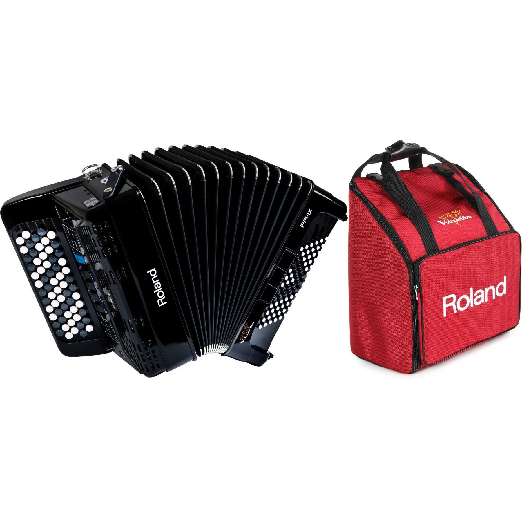 Roland FR-1xb Button-type V-Accordion with Gig Bag - Black