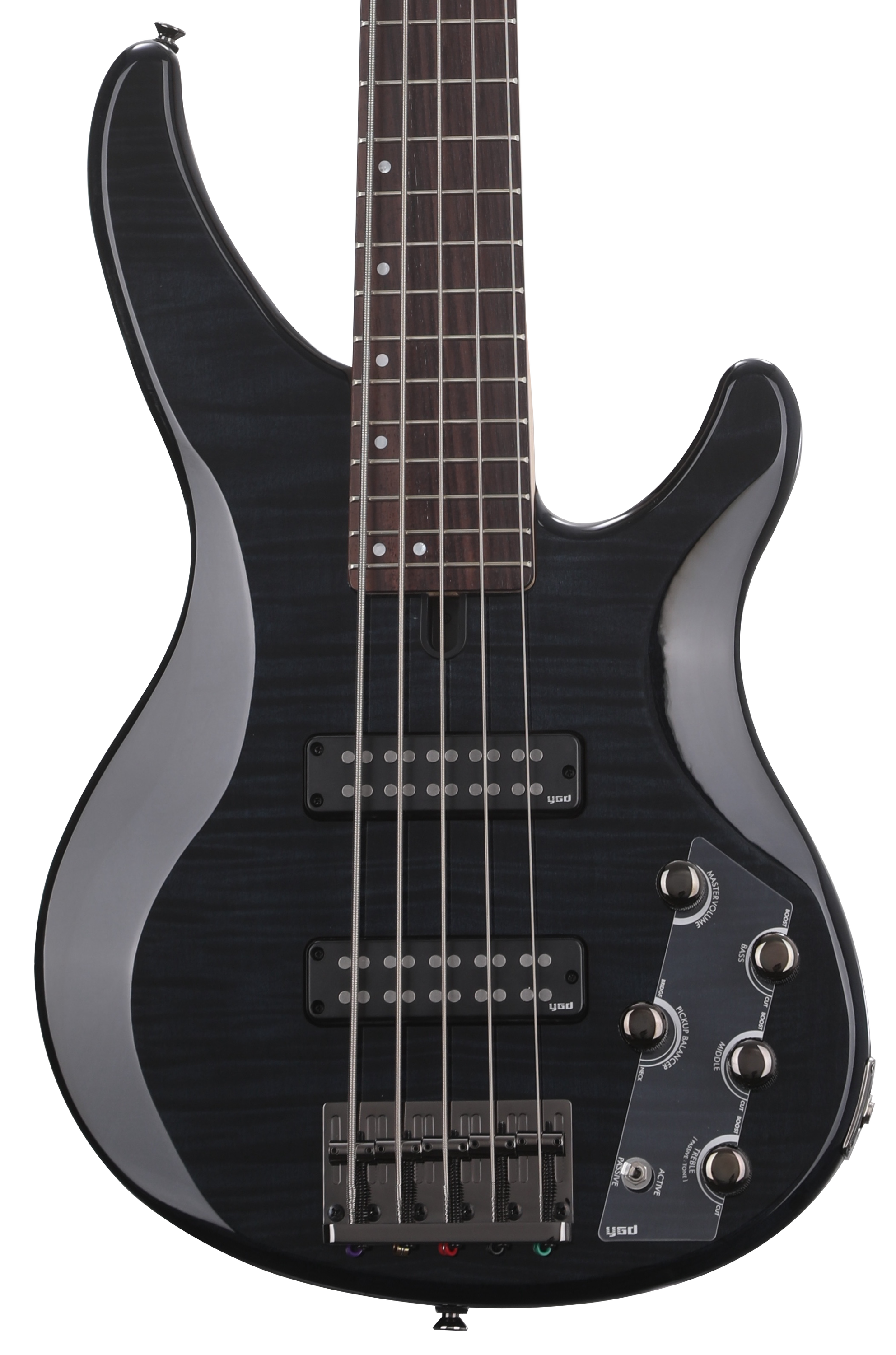 Yamaha TRBX605FM 5-string Bass Guitar - Trans Black | Sweetwater