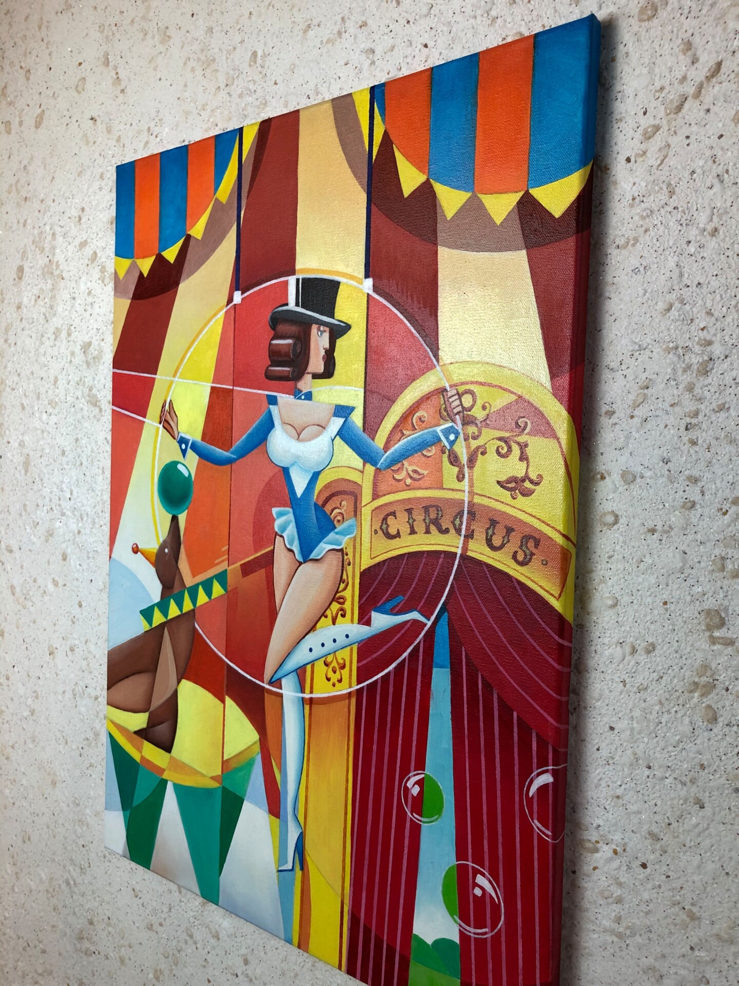 No. 00130 — Circus — 555 Cycle, Painting by Apollonas Soben