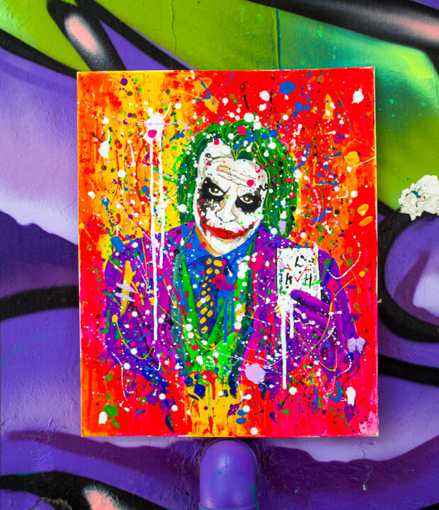 Joker, Painting by Lady Redhorns | ArtMajeur