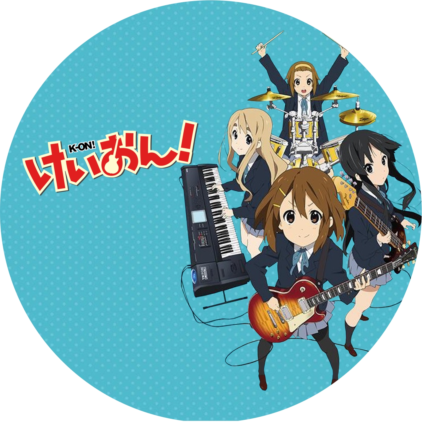 京アニ ” けいおん ” 1期, 2期, 劇場版 の DVDラベルです