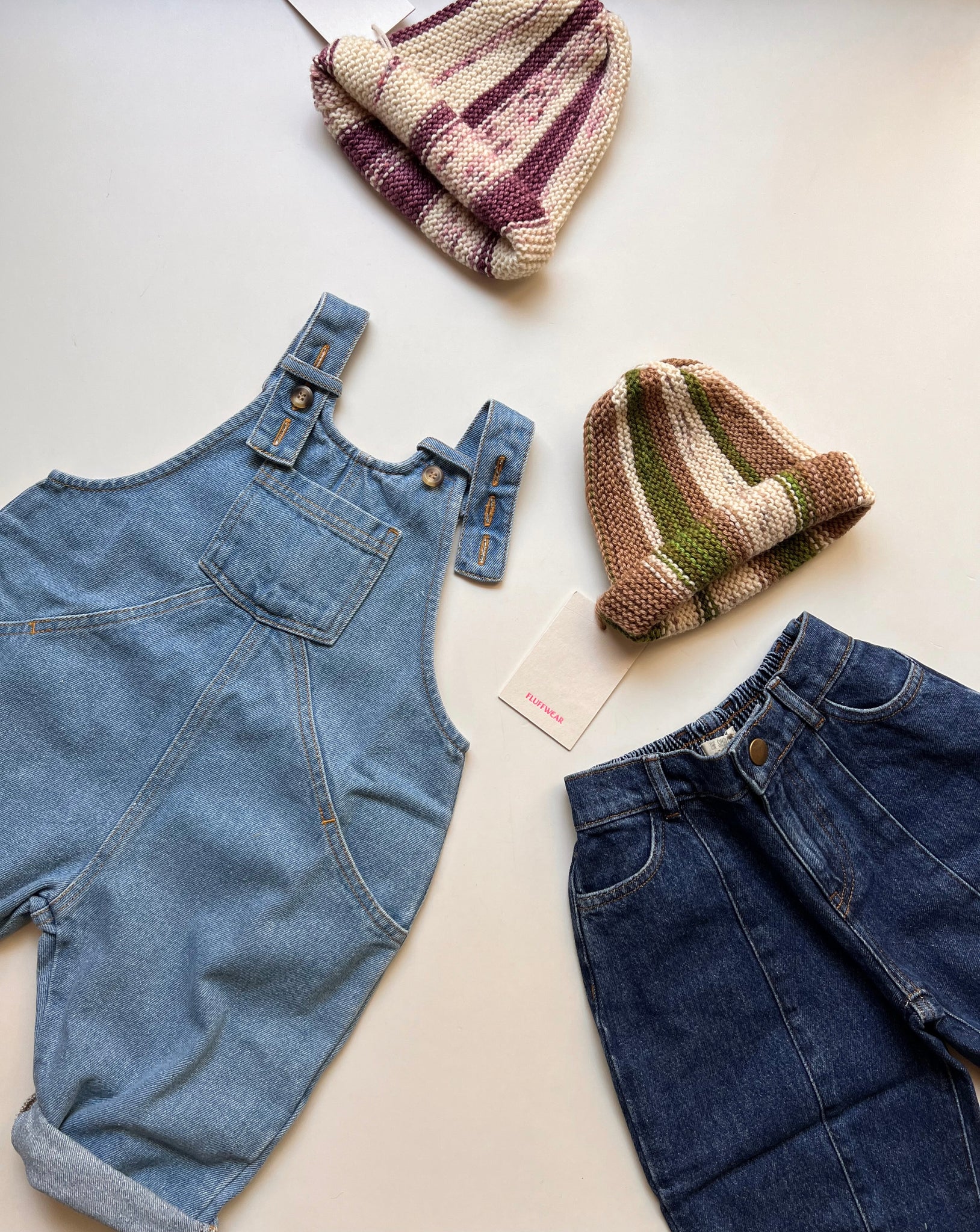 The Simple Folk〛 The Oversized Denim Dungaree – Melty Colors