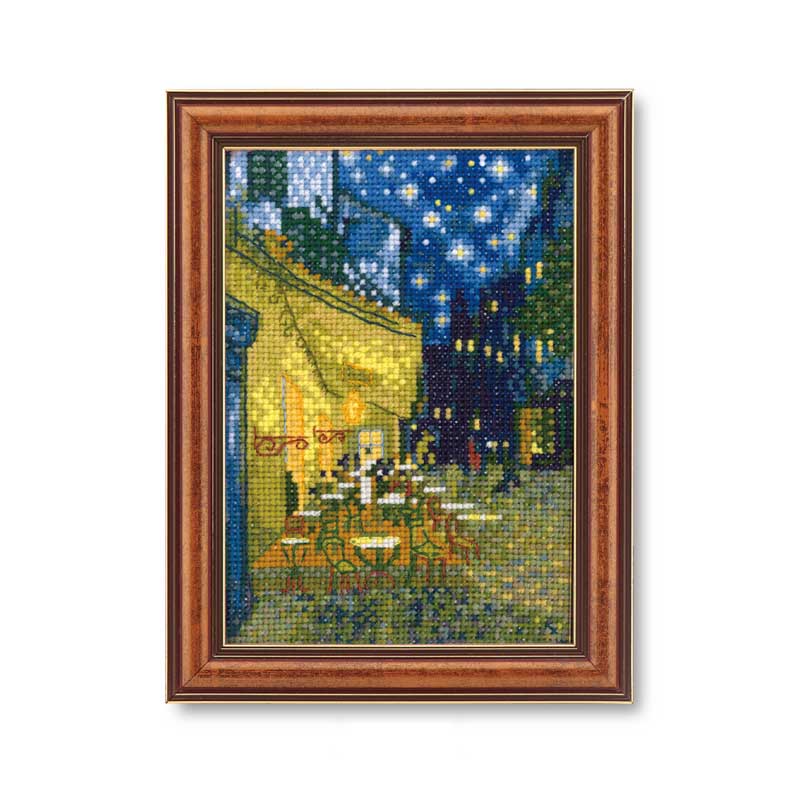 クロスステッチキット「夜のカフェテラス」ゴッホ作 名画 絵画 専用