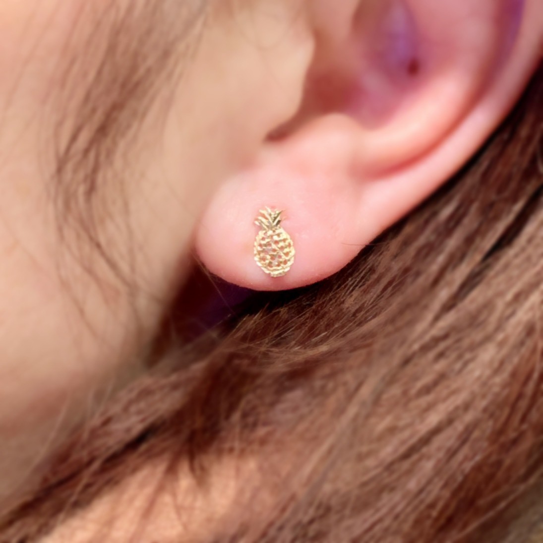 パイナップル ピアス - マーメイドジュエリー