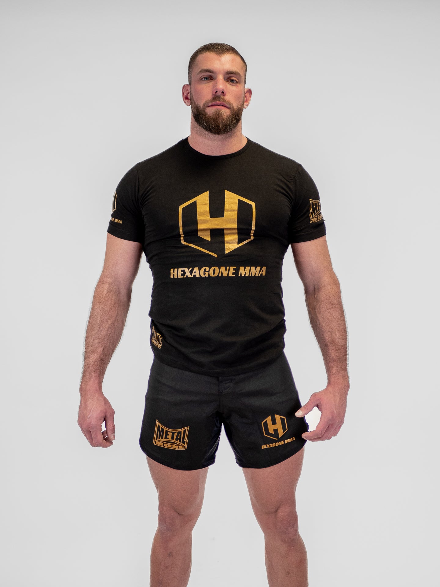 MEN'S BLACK HEXAGON MMA T-SHIRT