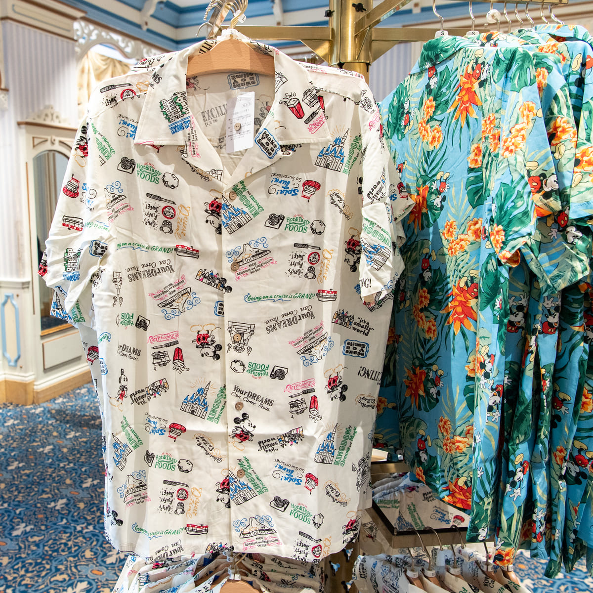 ミッキーマウス柄登場！東京ディズニーランド アロハシャツ -