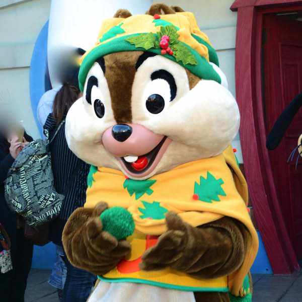 トゥーンタウンでクリスマスなチップ&デールとグリーティング -