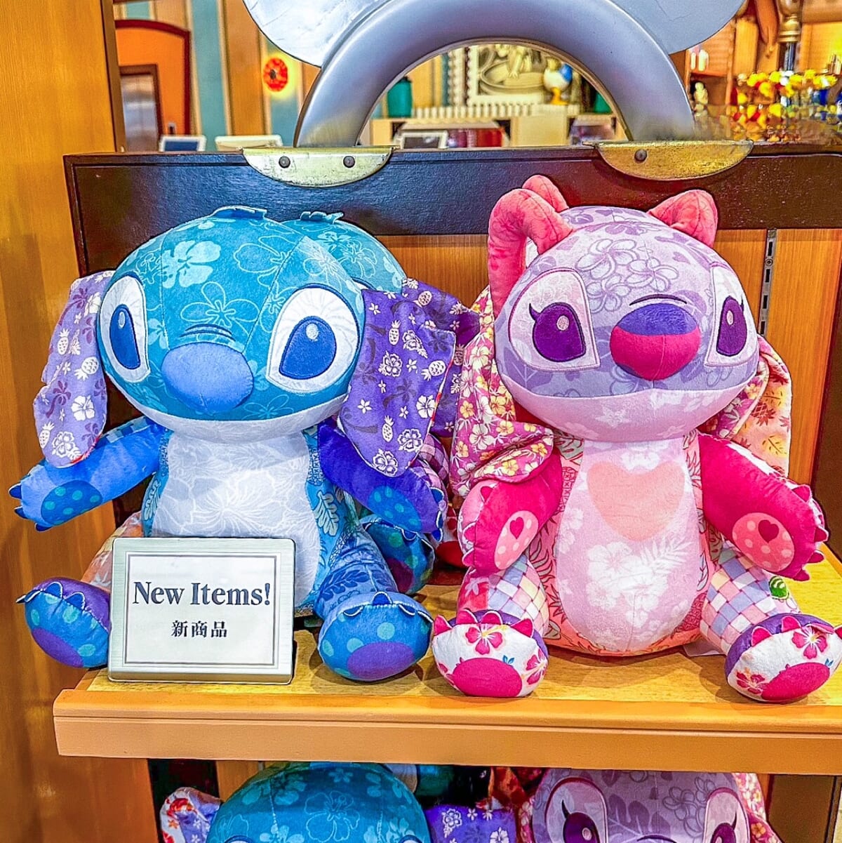 和風デザイン！東京ディズニーランド スティッチ＆エンジェルぬいぐるみ -