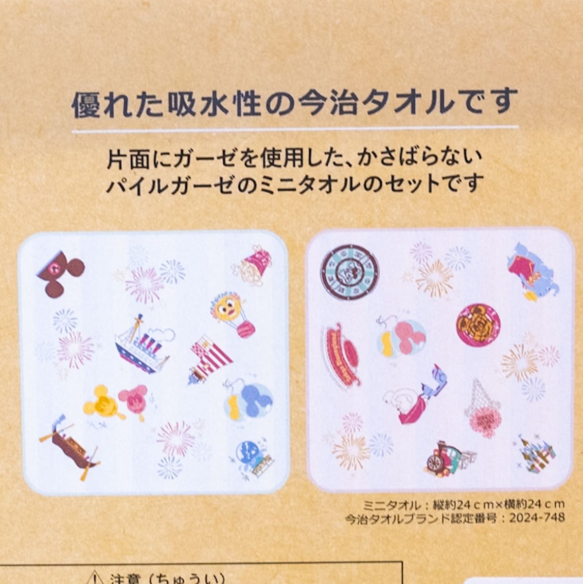 パークのアイコンデザイン！東京ディズニーリゾート ミニタオル（今治