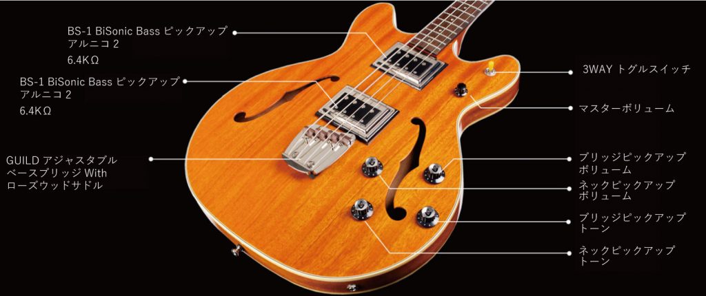 GUILD】数々のアーティストに愛された セミアコベース「STARFIRE BASS