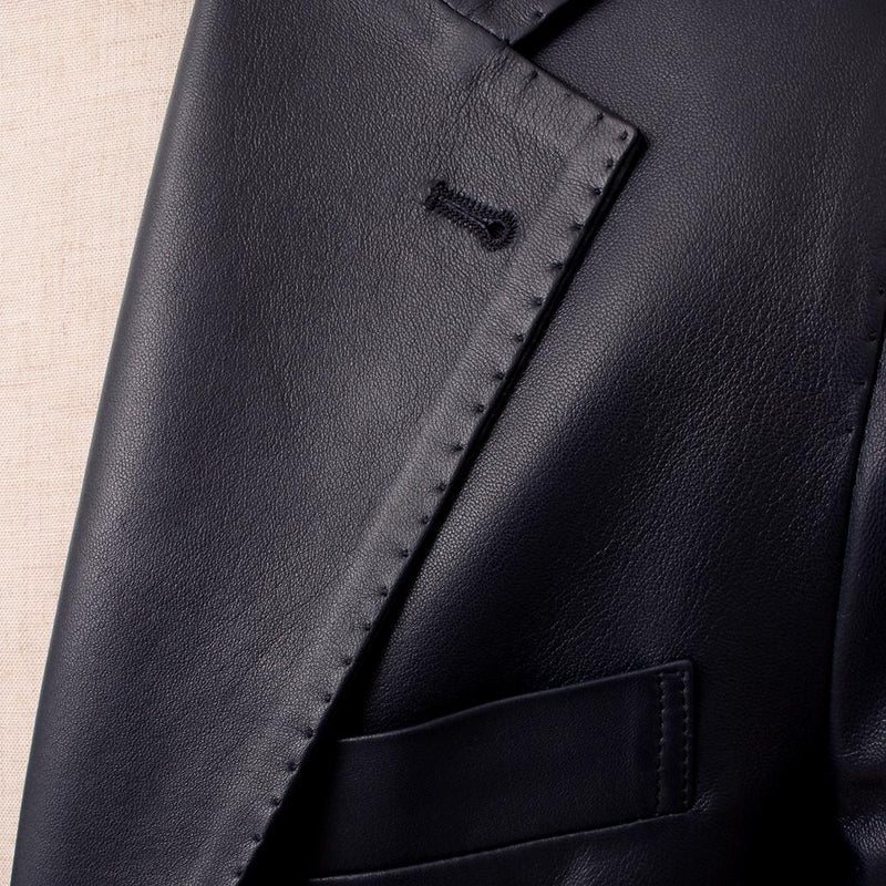 干場別注 レザージャケット ダークブルー – MINIMAL WARDROBE