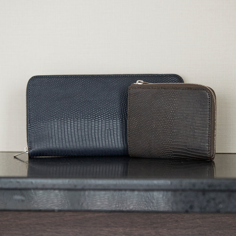 リザード ロングジップウォレット ネイビー – MINIMAL WARDROBE