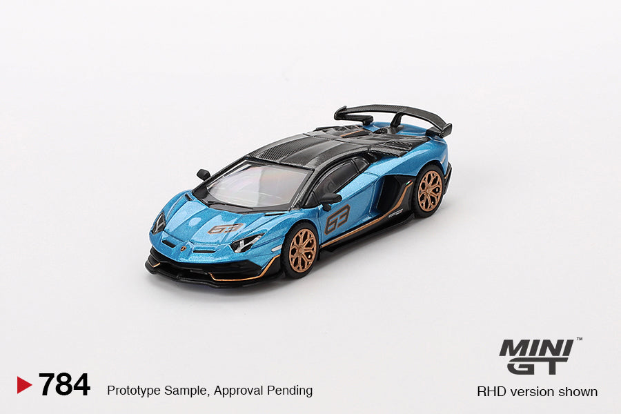 Mini GT No.784 Lamborghini Aventador SVJ 63 Blu Aegir – Mini Toy
