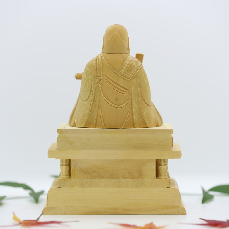 身延山 紫雲堂】 仏具 仏像 桧木 日蓮聖人像 座2.5寸