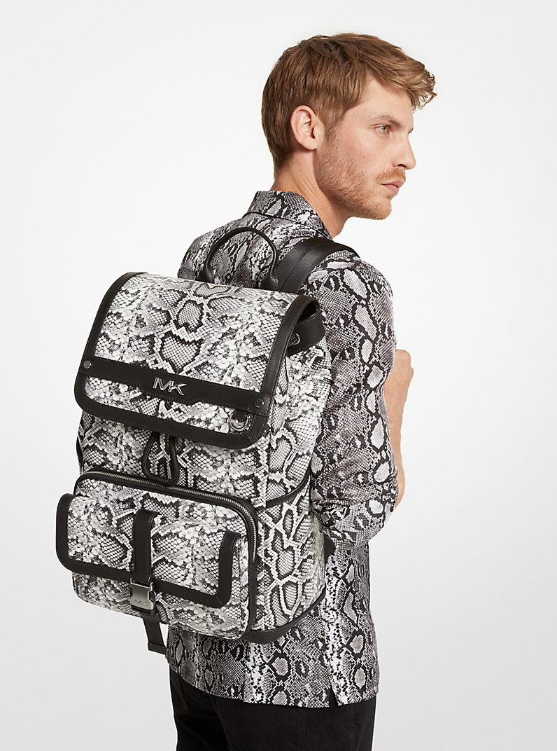 Varick Snake Embossed Leather Utility Backpack | Michael Kors [US]
