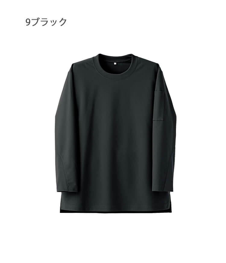 飲食サービス系 セブンユニフォーム 男女兼用 クルーネック長袖Tシャツ