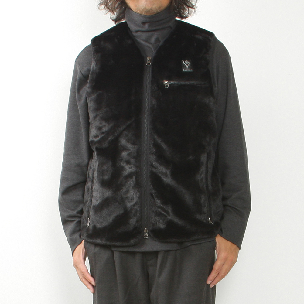 South2 West8[サウス2 ウェスト8]Piping Vest Micro Fur NS735B