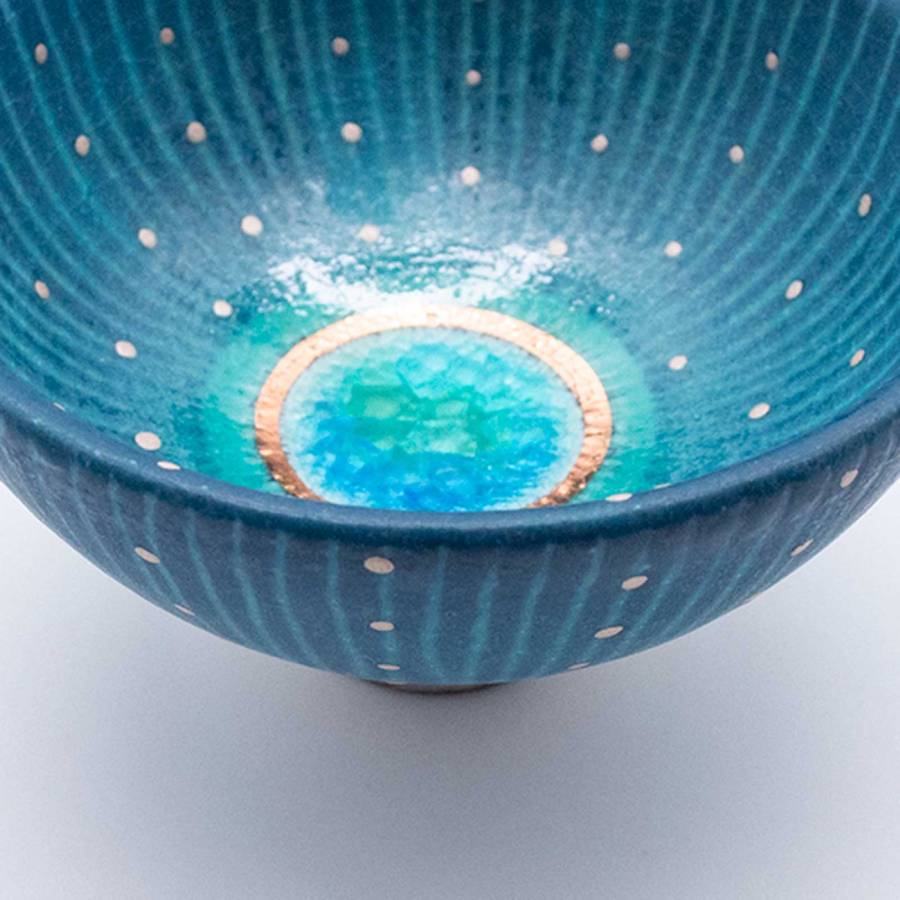 飯沼耕市 ＞ 酒盃 色彩碧釉 星空 藍 | 茨城県笠間市 | 三越伊勢丹