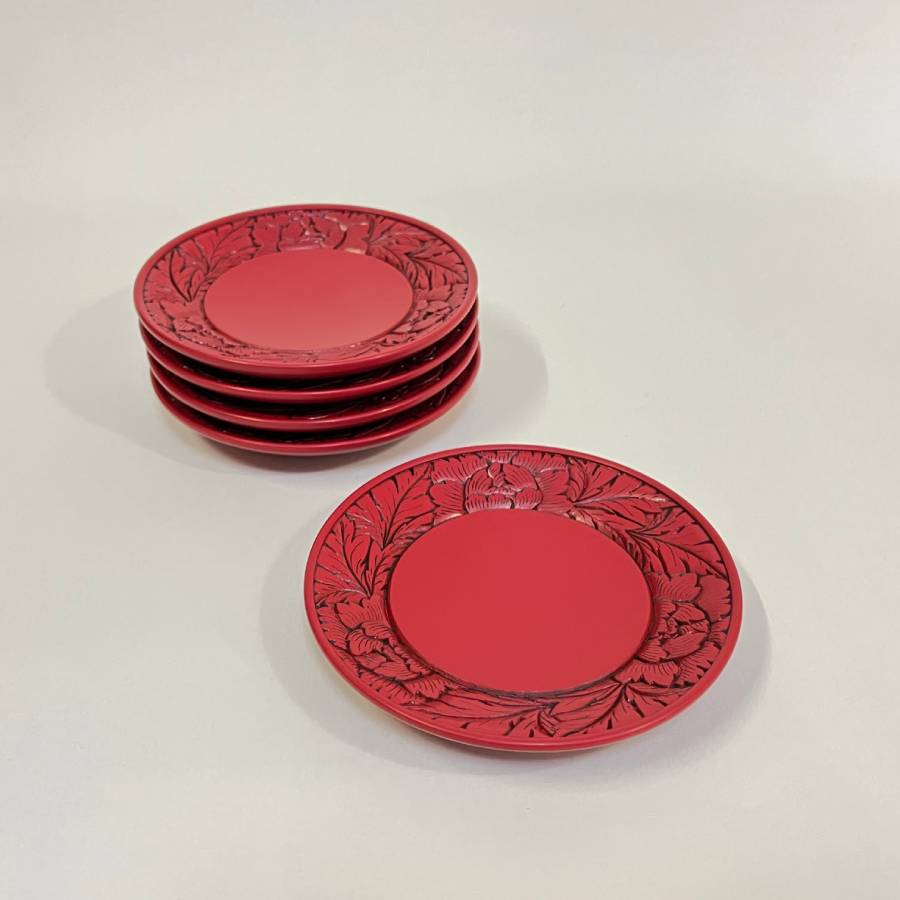 村上木彫堆朱 銘々皿（5枚組） | 新潟県 | 三越伊勢丹ふるさと納税