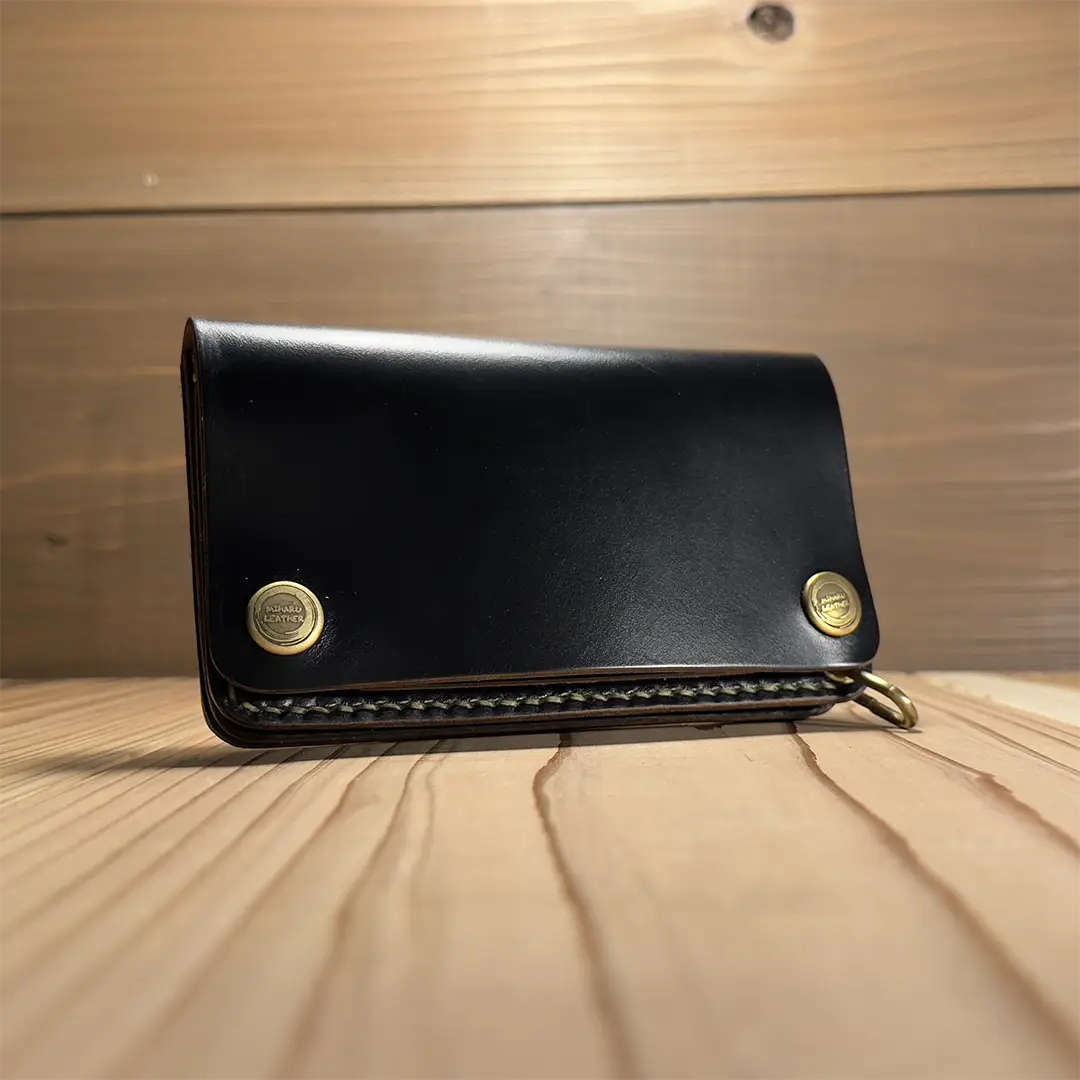 クロムエクセル・ブラック茶芯｜ ミドルトラッカーウォレット