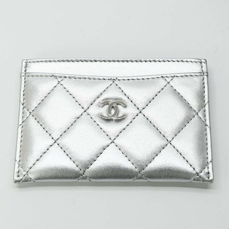 質屋 シャネル カードケース 名刺入れ シルバー色 ココマーク 箱
